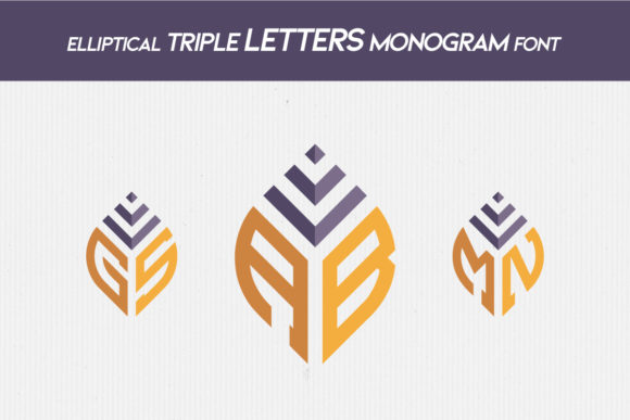 Elliptical Triple Letters Monogram: A Designer’s Take on Sophisticated Typography