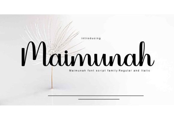 Maimunah: A Script Font for Elegant Branding