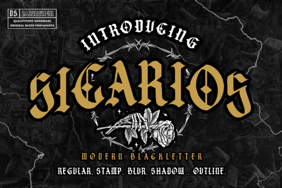 Sicarios: A Bold Blackletter Font for Digital Design